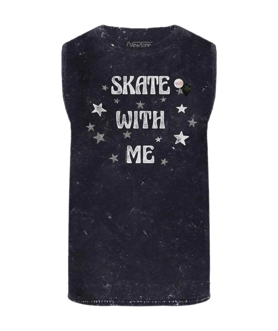 Tee shirt biker napalm acid "SKATE WITH ME" - Newtone