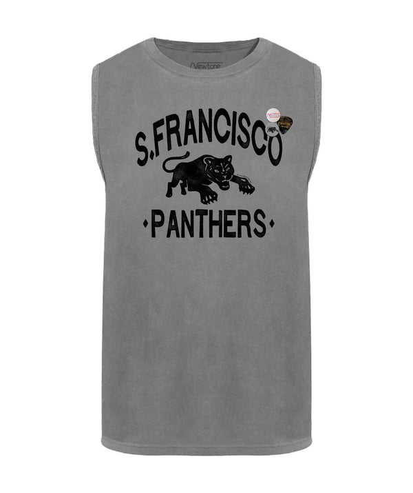 Tee shirt biker grey "PANTHERS" - Newtone