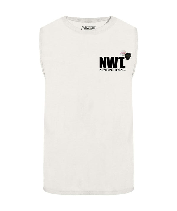 Tee shirt biker dirty white "BRAND" - Newtone