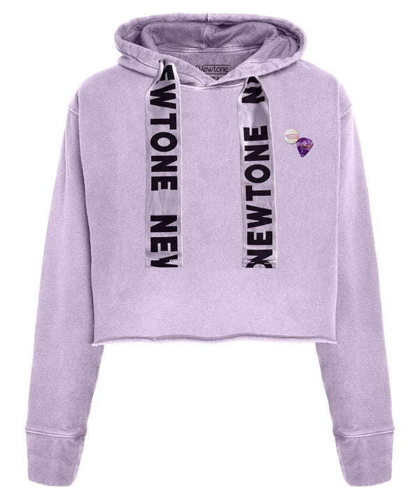 Hoodie crop bloomer lilac "BLEED" - Newtone