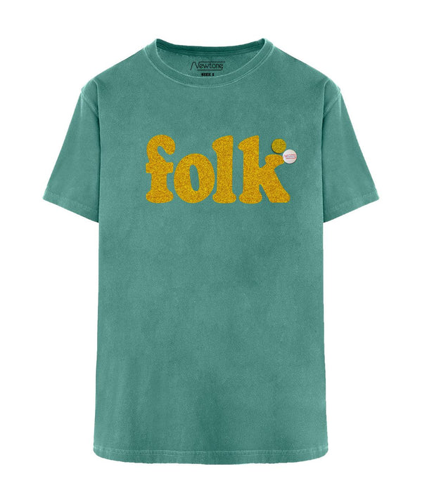Tee shirt trucker light green "FOLK" - Newtone