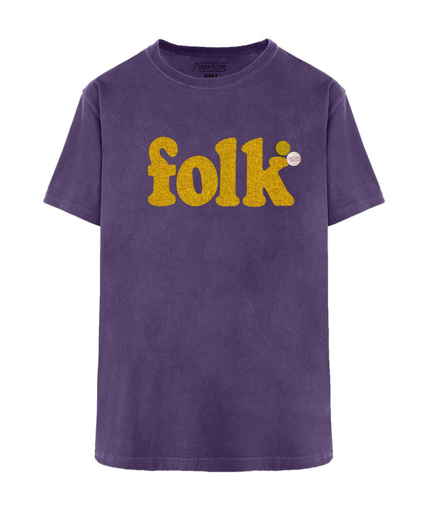 Tee shirt trucker grape "FOLK" - Newtone