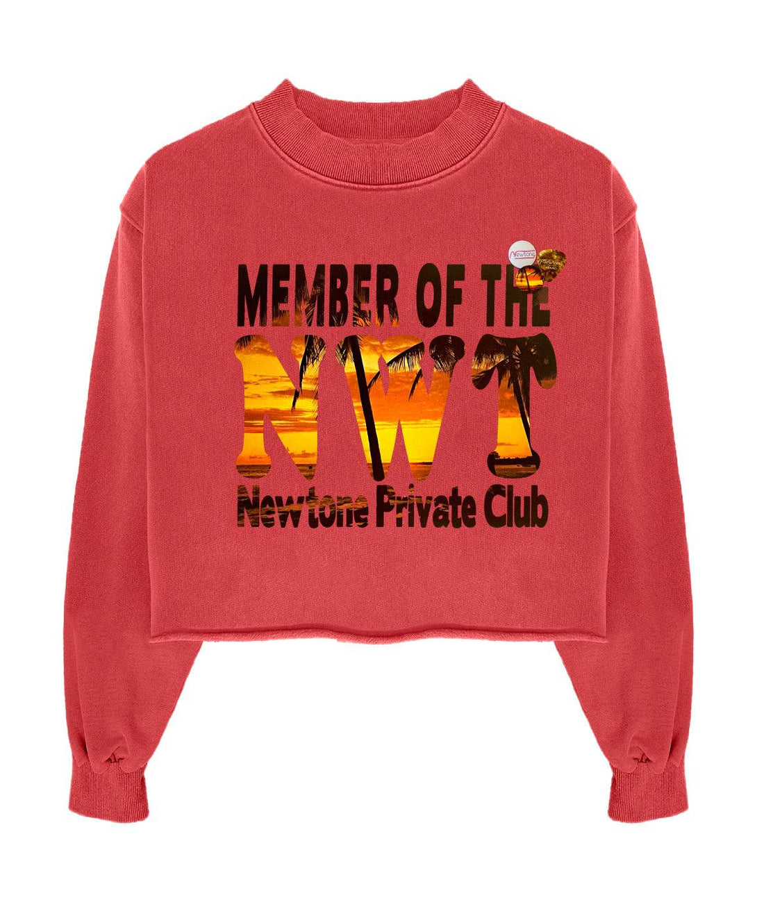 Sweatshirt crop porter blood "SUNSET" - Newtone