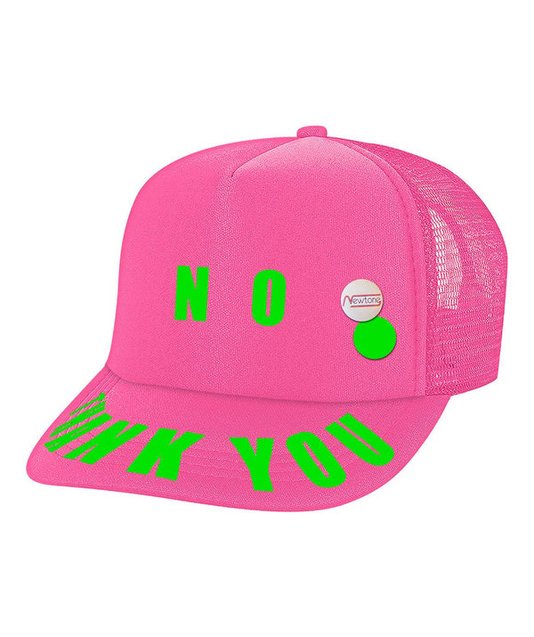 Cap toper neon pink "NO" - Newtone