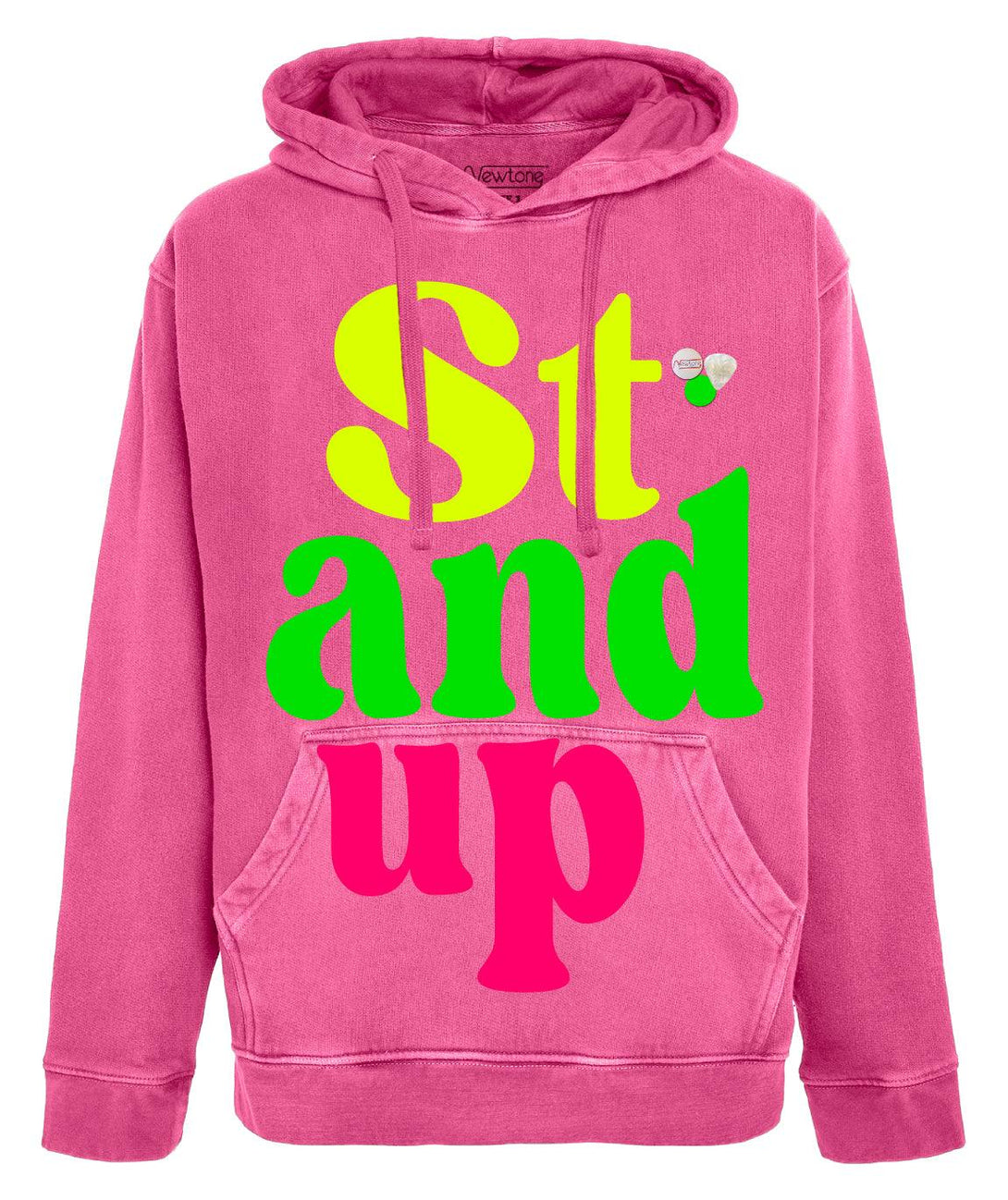 Hoodie jagger fushia "STAND UP" - Newtone