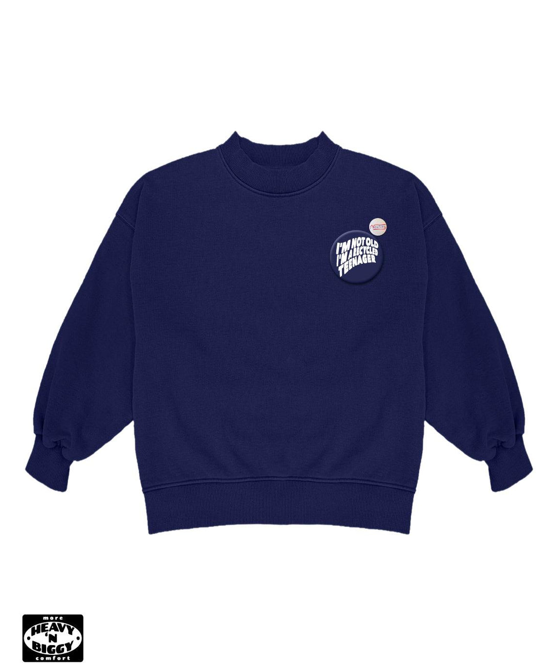 Sweatshirt heavy'n biggy glover navy "RECYCLED" - Newtone