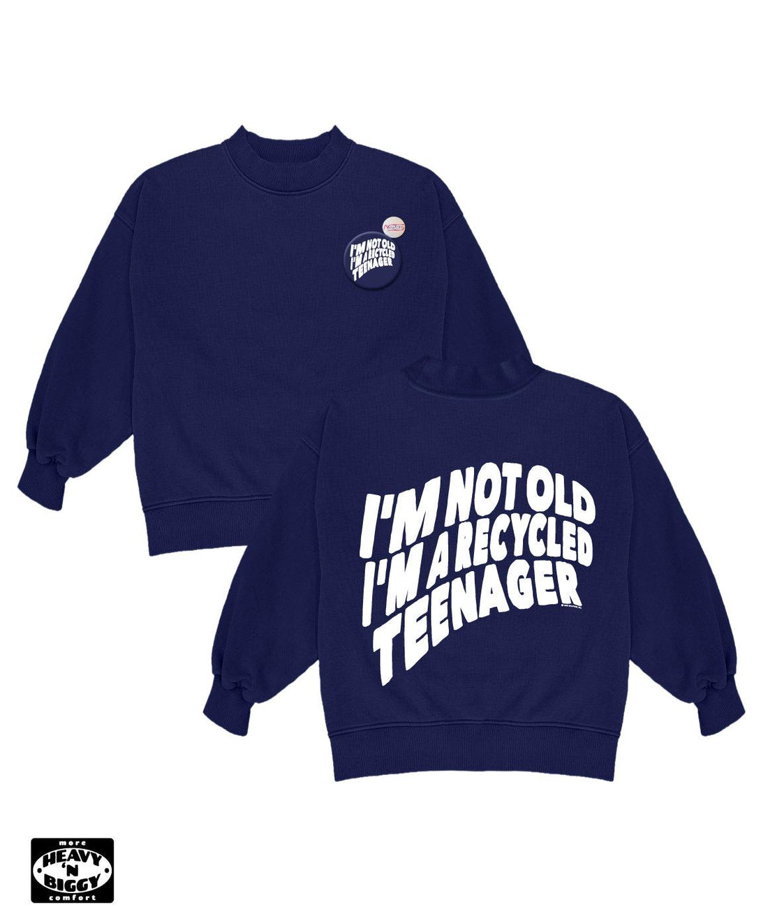 Sweatshirt heavy'n biggy glover navy "RECYCLED" - Newtone