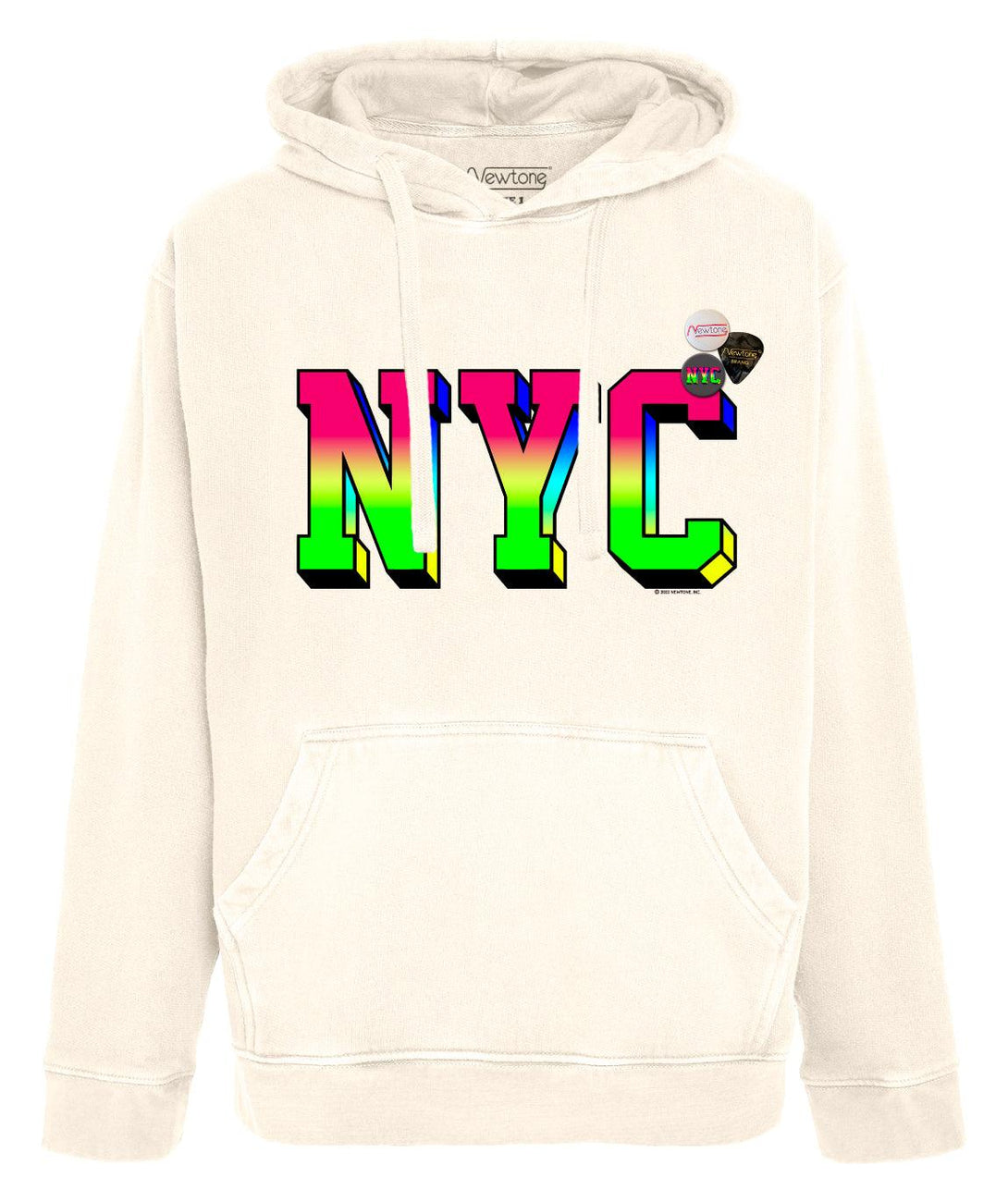 Hoodie jagger natural "NYC" - Newtone