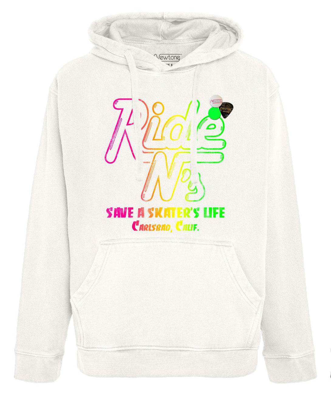 Hoodie jagger dirty white "RIDE" - Newtone