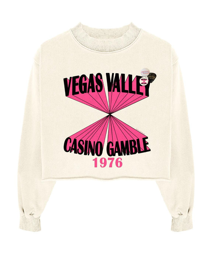 Sweatshirt crop porter natural "CASINO" - Newtone