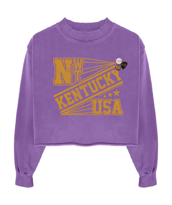 Sweatshirt crop porter purple "KENTUCKY" - Newtone