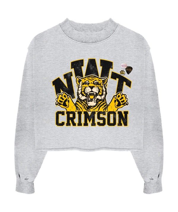 Sweatshirt crop porter ash "CRIMSON" - Newtone