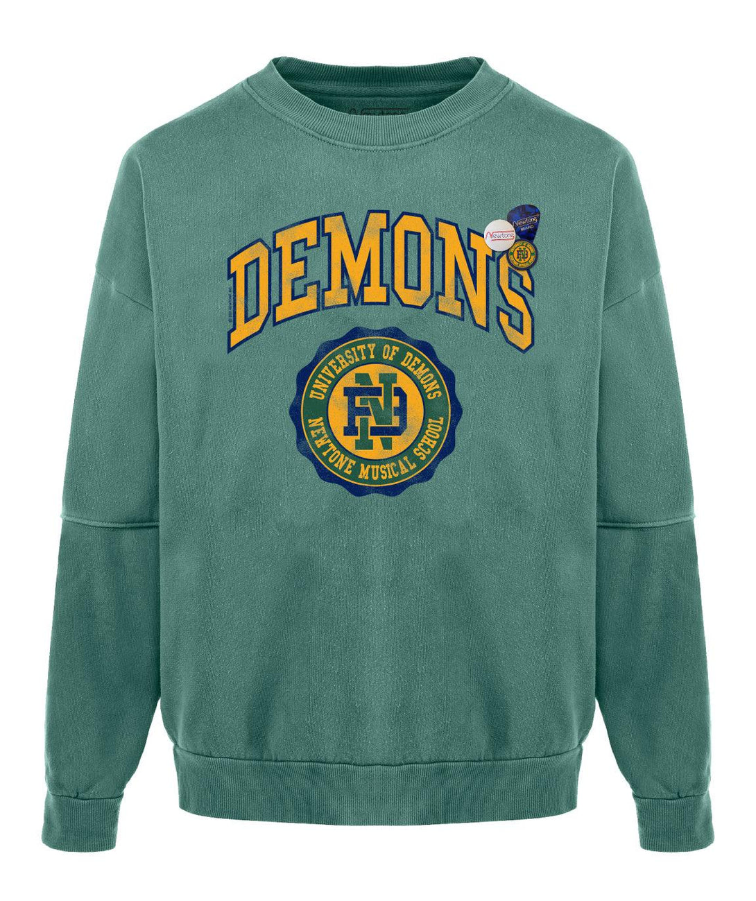 Sweatshirt roller light green "DEMONS" - Newtone