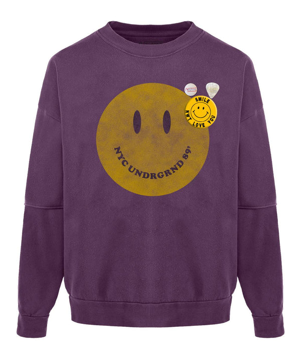 Sweatshirt roller grape "SMILEY" - Newtone