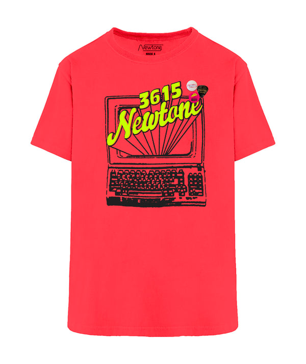 Neon pink trucker t-shirt "3615" 