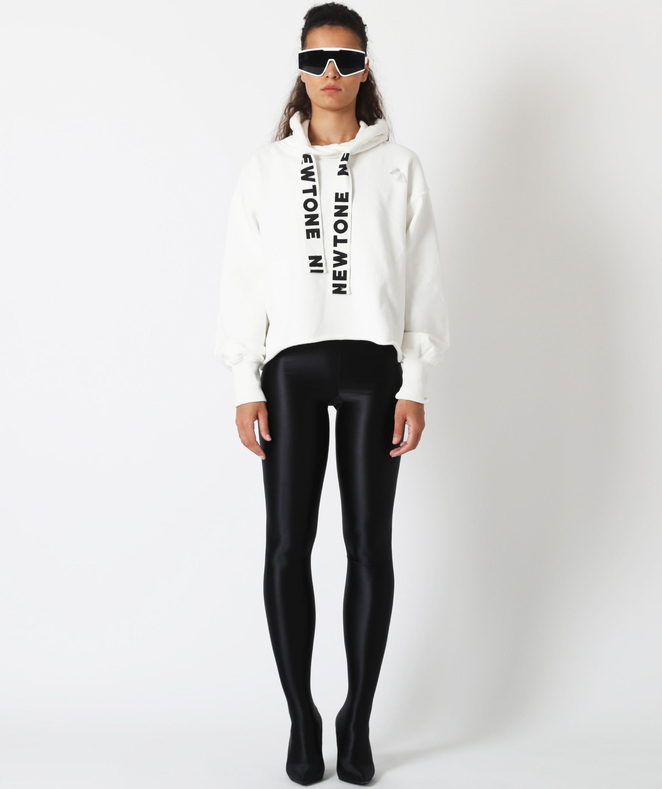 Hoodie crop bloomer dirty white "BLEED"