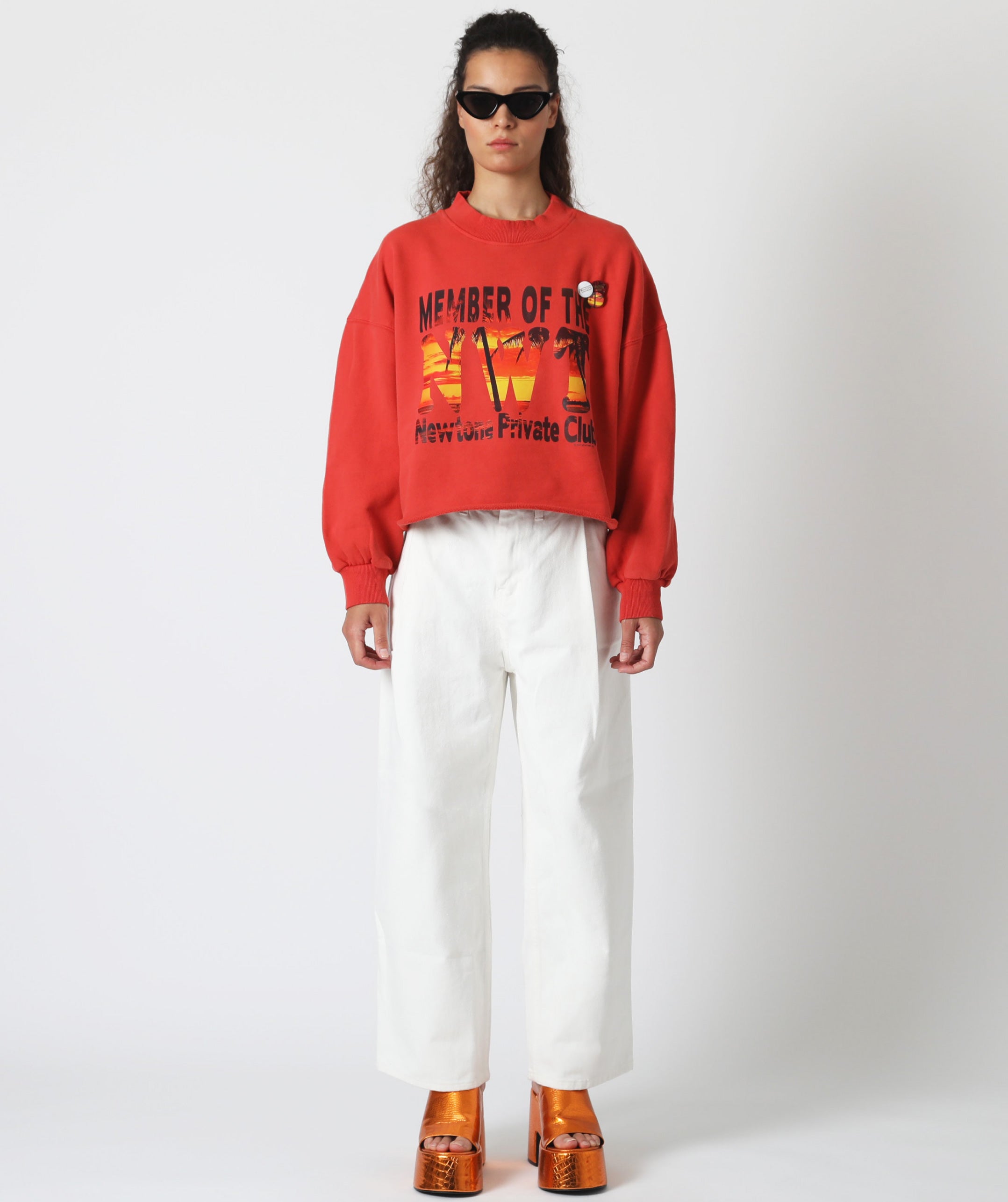 Sweatshirt crop porter blood "SUNSET"