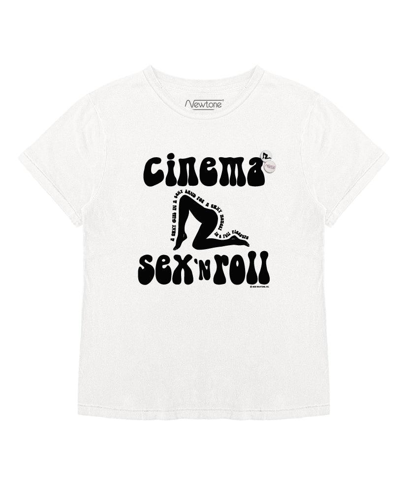 Tee shirt starlight off white "CINEMA" - Newtone