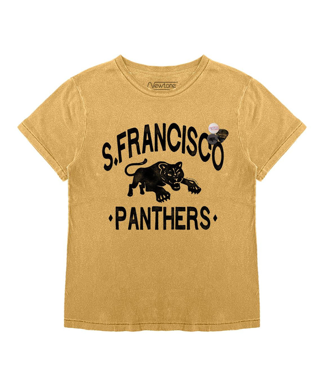 Tee shirt starlight mustard "PANTHERS" - Newtone