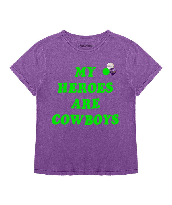 Tee shirt starlight purple "HEROES" - Newtone