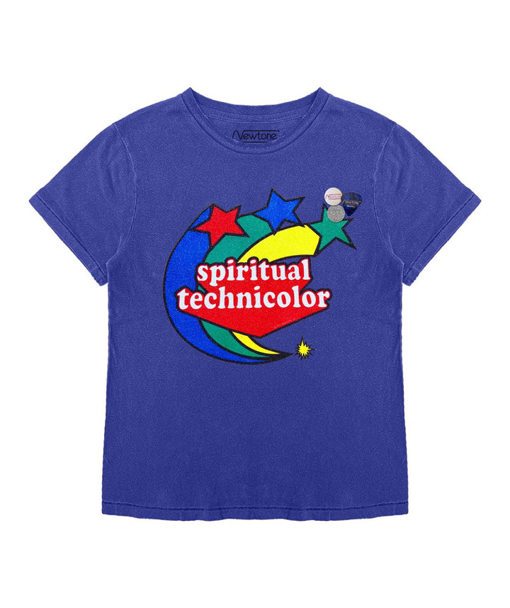 Tee shirt starlight flo blue "TECHNICOLOR" - Newtone