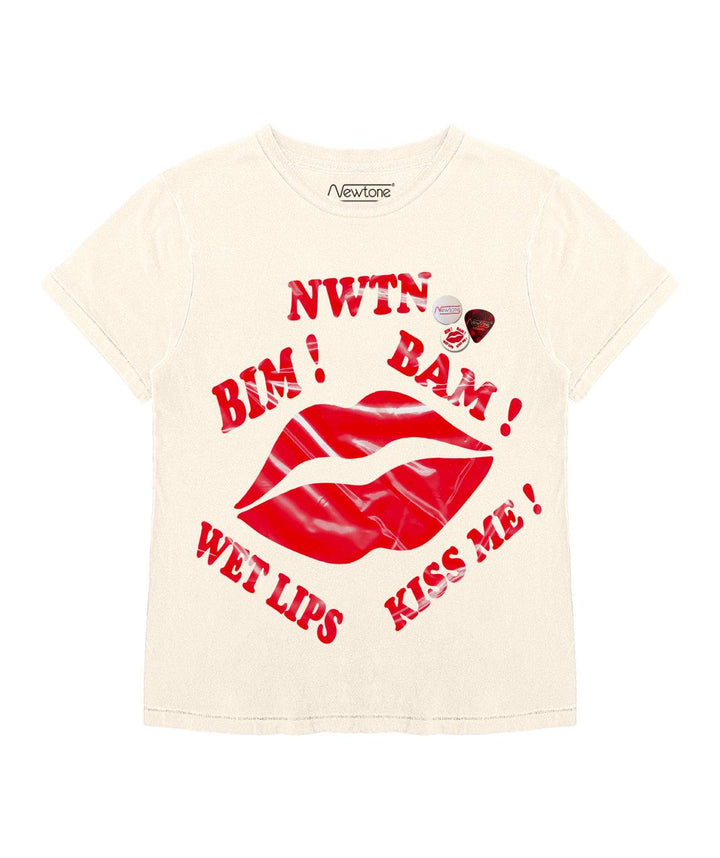 Tee shirt starlight natural "WET LIPS" - Newtone