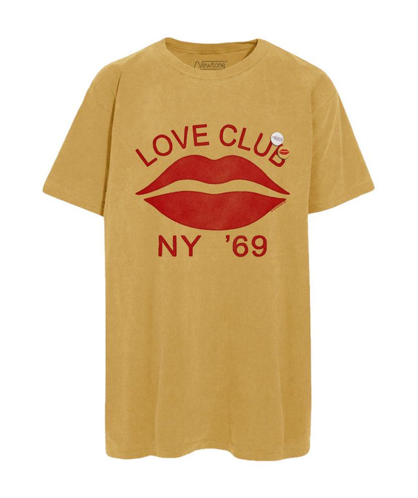 Tee shirt mustard "LOVE CLUB" - Newtone