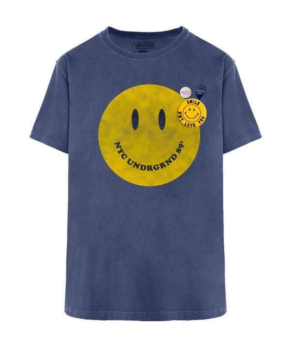 Tee shirt trucker denim "SMILEY" - Newtone