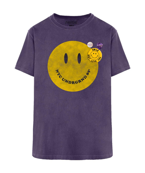 Tee shirt trucker grape "SMILEY" - Newtone