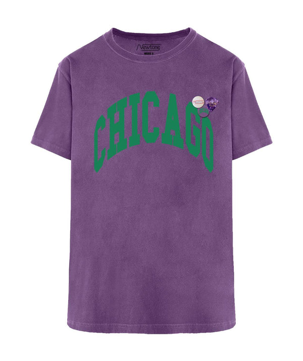 Tee shirt trucker purple chicago "CITY" - Newtone