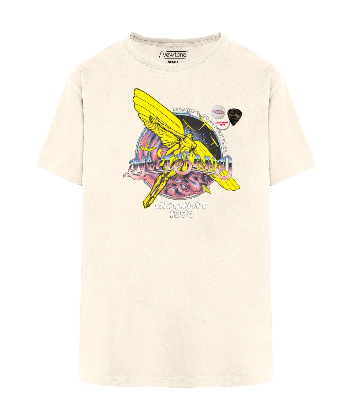 READING" natural trucker tee shirt - Newtone