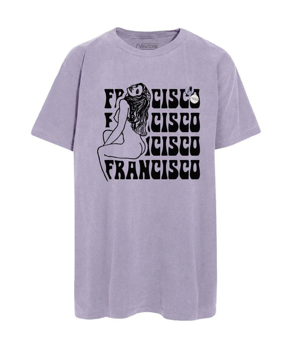 Tee shirt trucker lilac "FRANCISCO" - Newtone