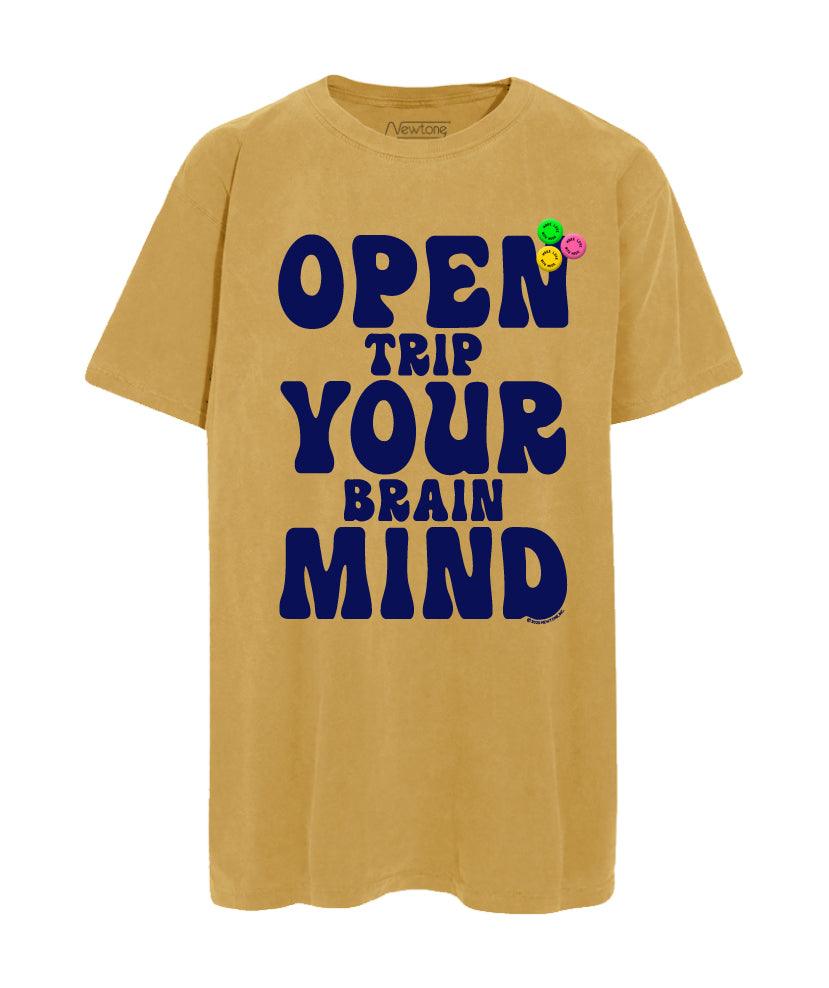 Tee shirt trucker mustard "OPEN" - Newtone