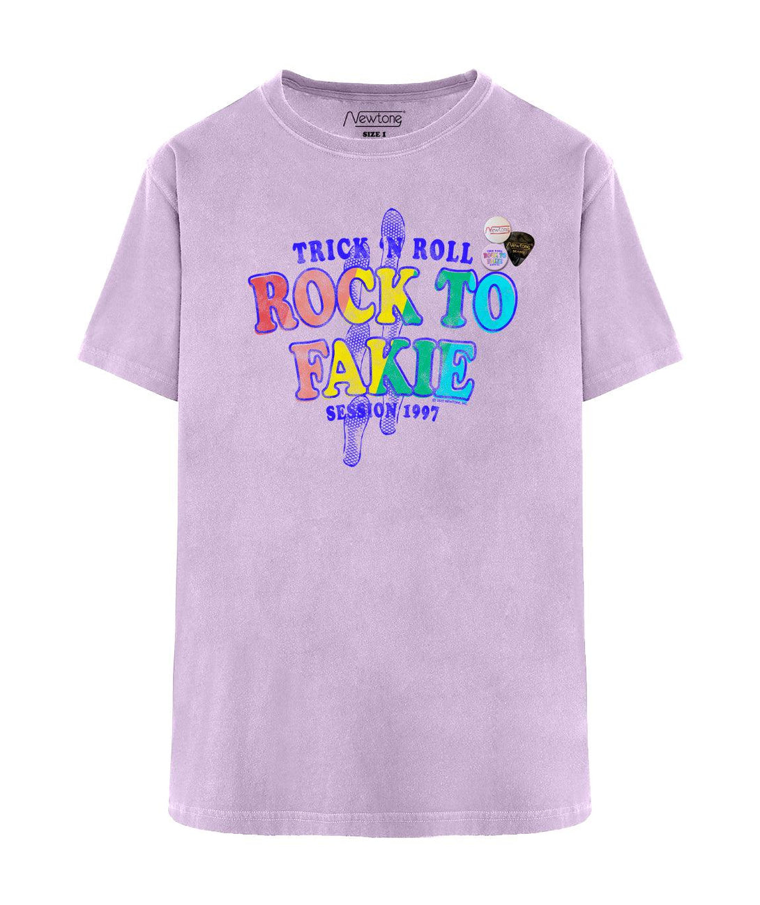 Tee shirt trucker lilac "FAKIE" - Newtone