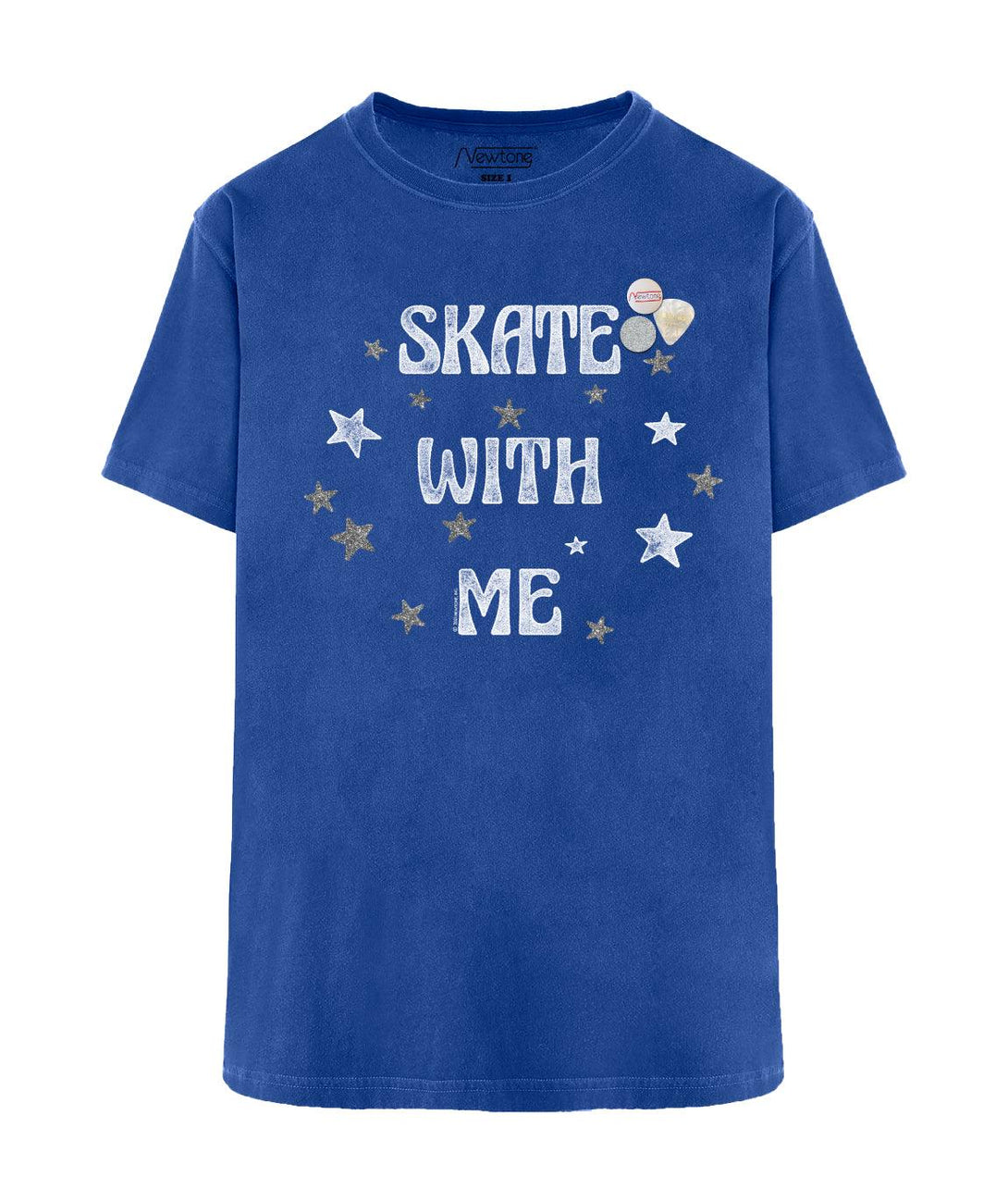 Tee shirt trucker flo blue "SKATE WITH ME" - Newtone