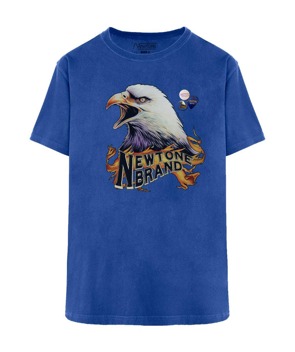 Tee shirt trucker flo blue "CYCLE" - Newtone