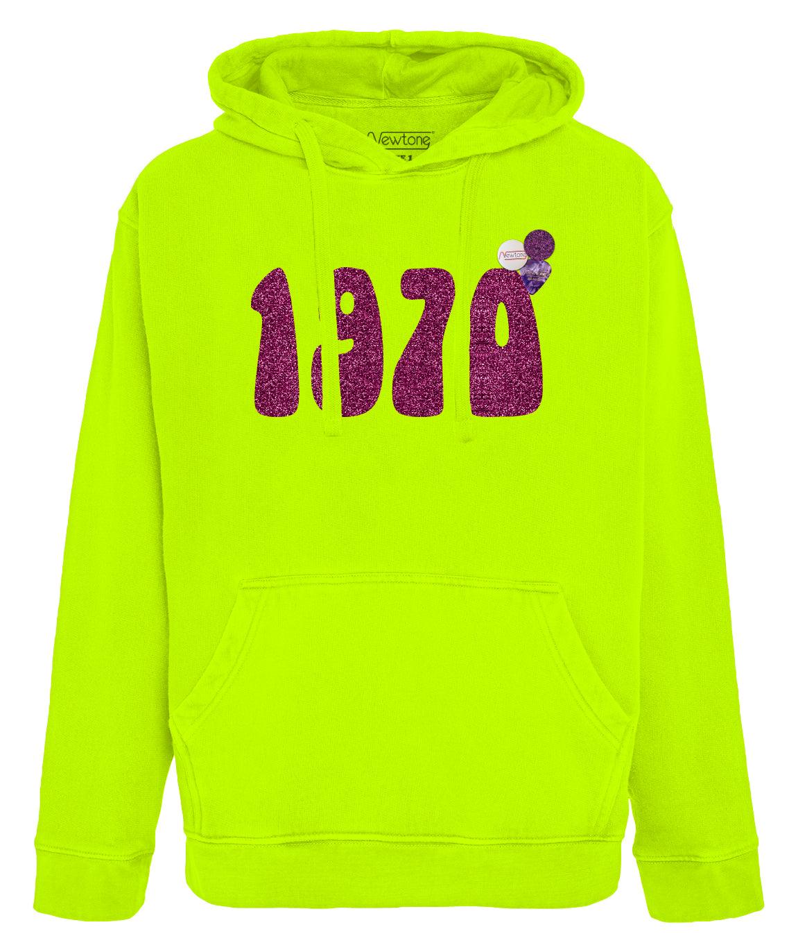 Hoodie jagger neon yellow "1970 SS23" - Newtone