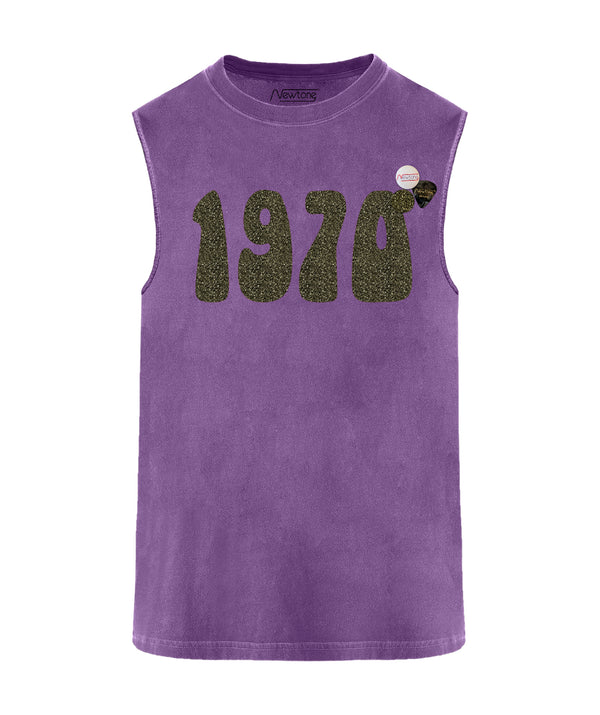 Tee shirt biker purple "1970 SS23"
