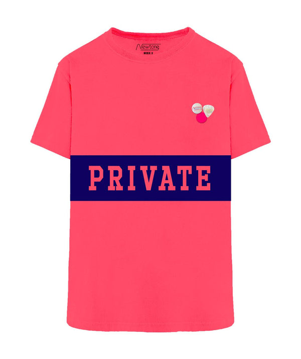 Tee shirt trucker néon pink "PRIVATE" - Newtone