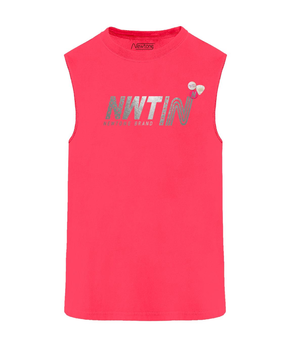 Tee shirt biker néon pink "OFFICIAL" - Newtone