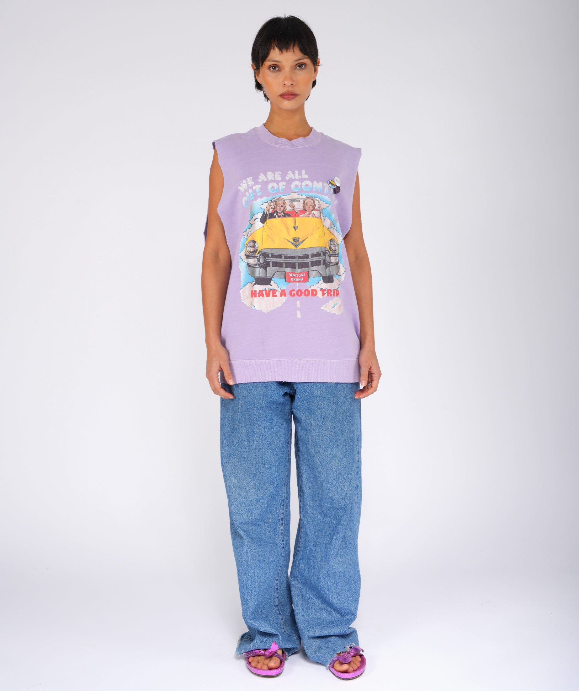 CONTROL" lilac bolster sweatshirt