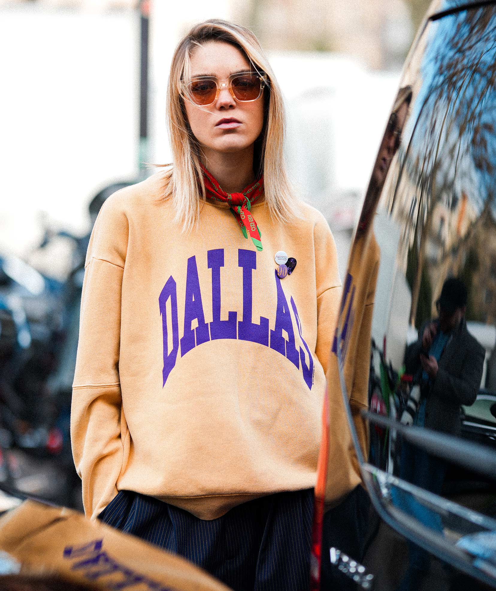 Roller mustard dallas "CITY" sweatshirt