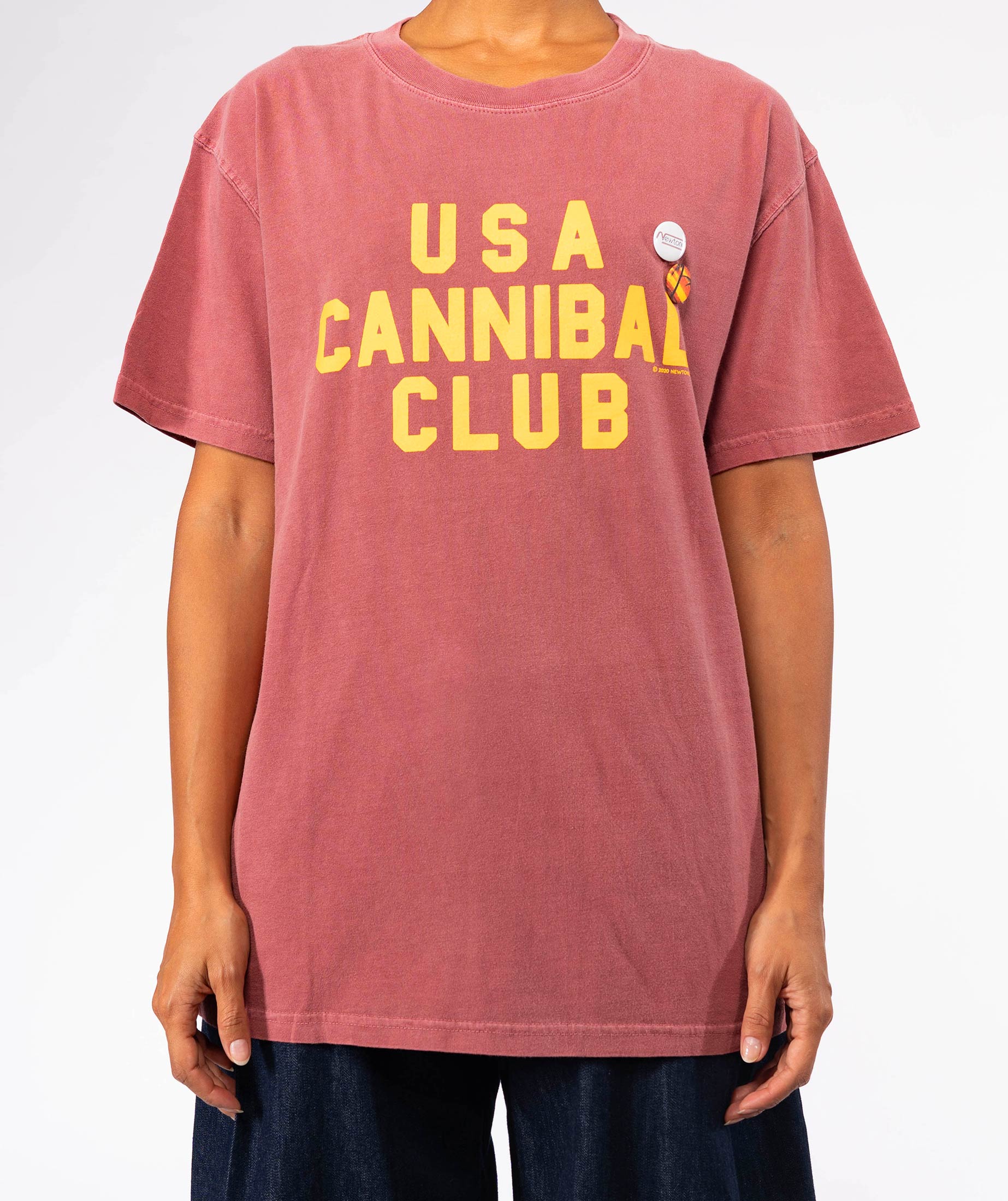 CANNIBAL" cherry trucker tee shirt