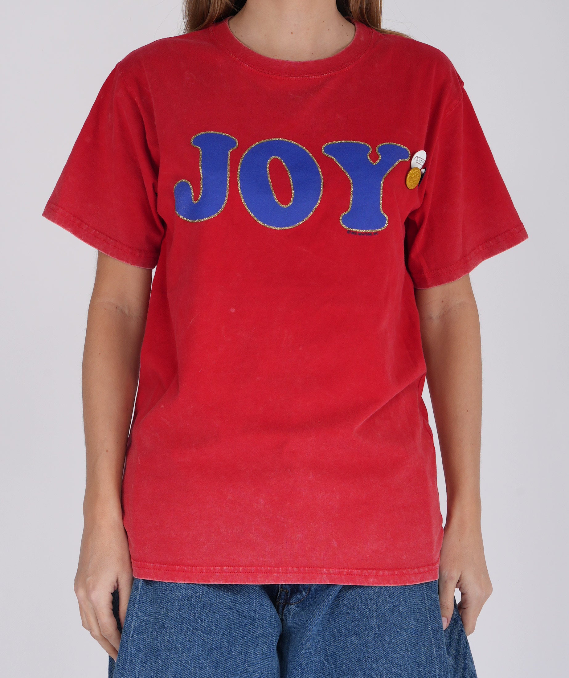 Red acid trucker tee "JOY FW21"