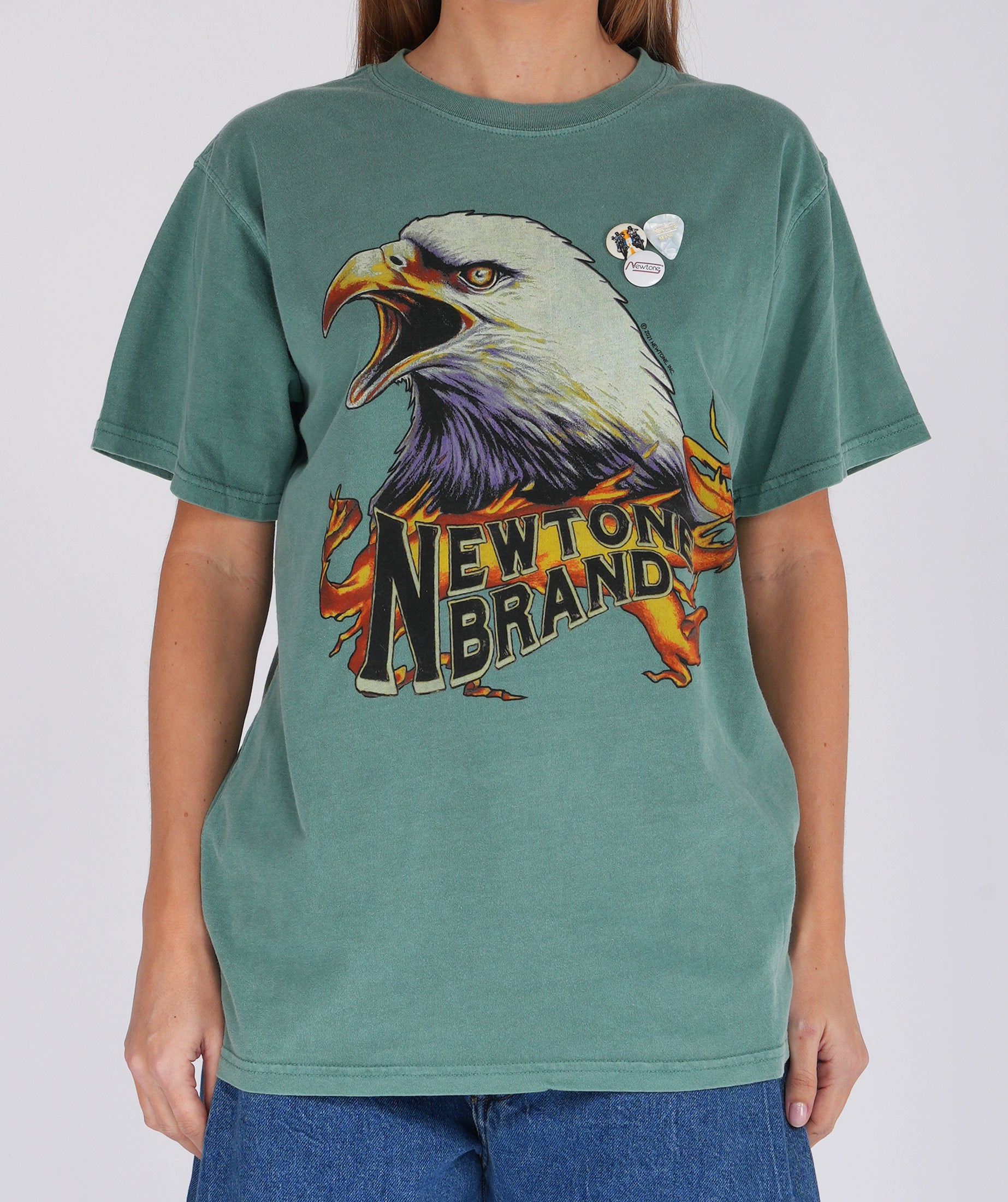 CYCLE" light green trucker tee shirt