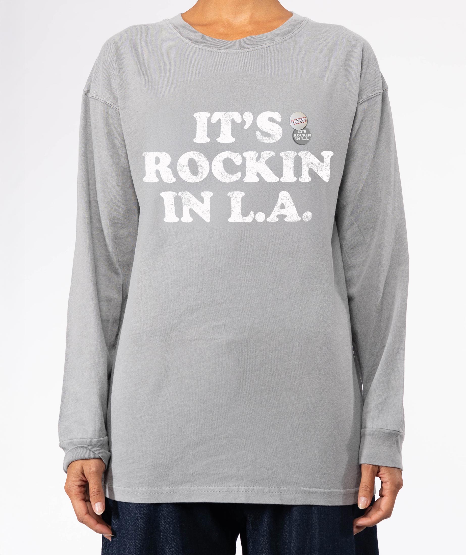 Hunter gray "ROCKIN" T-shirt