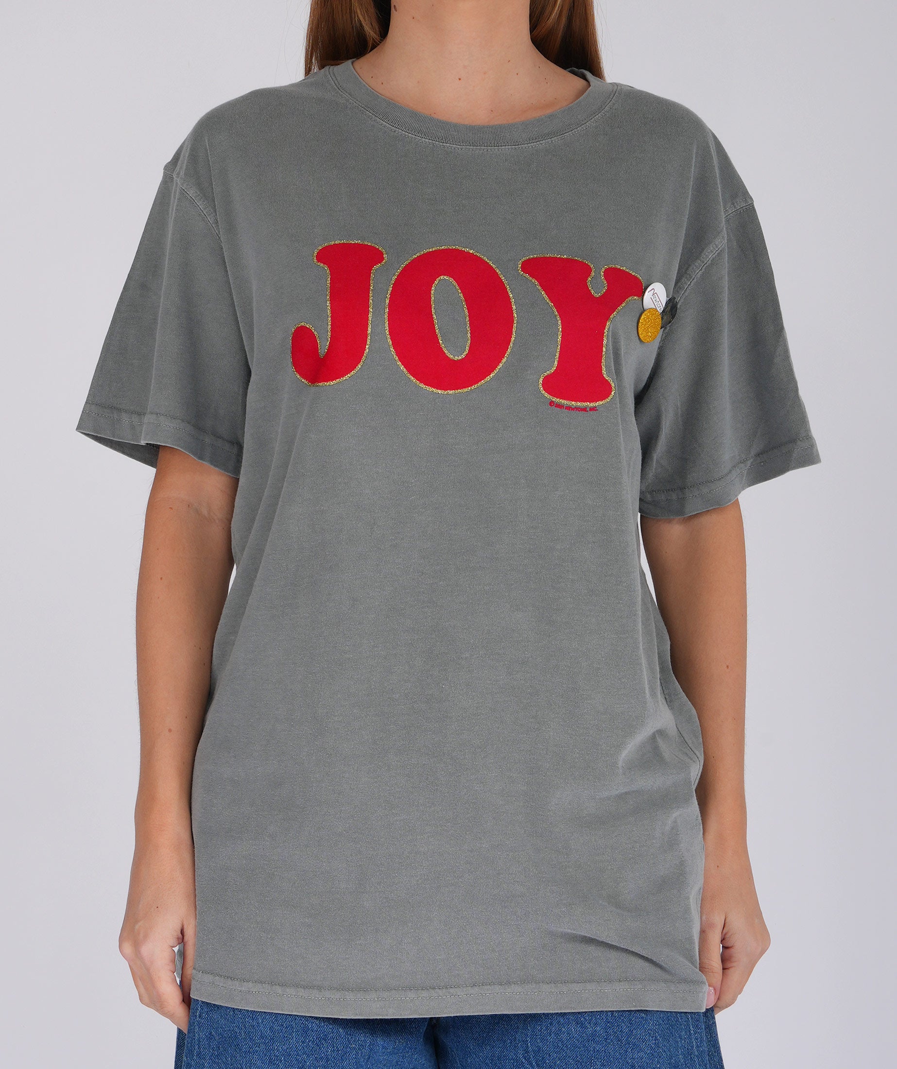 Grey trucker tee "JOY FW21"