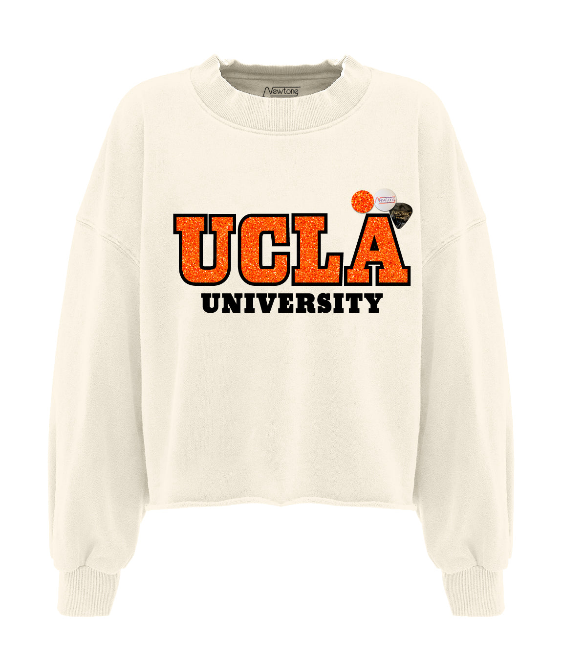 UNIVERSITY" natural crop sweatshirt