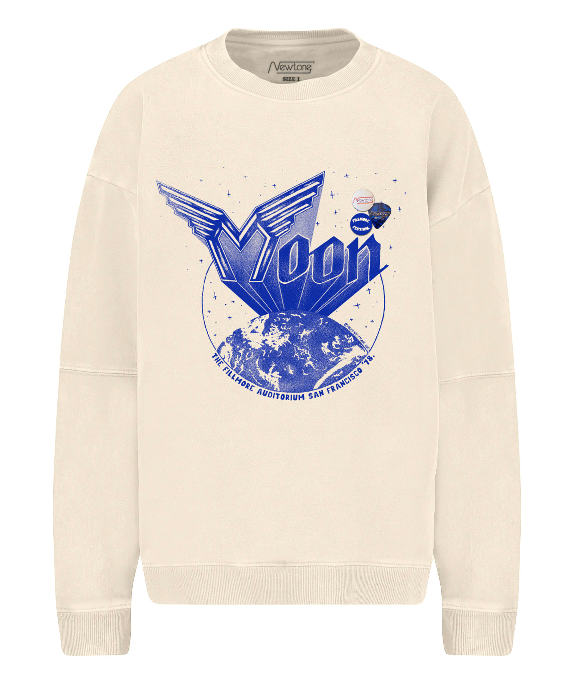 MOONFALL" natural roller sweatshirt