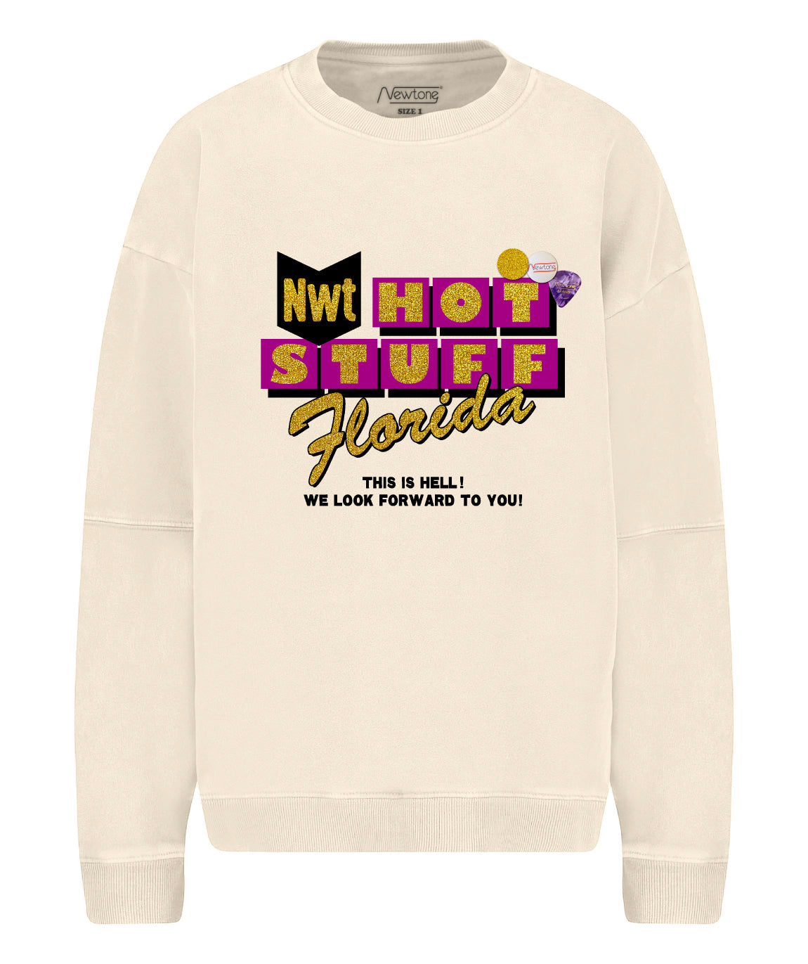 STUFF" natural roller sweatshirt